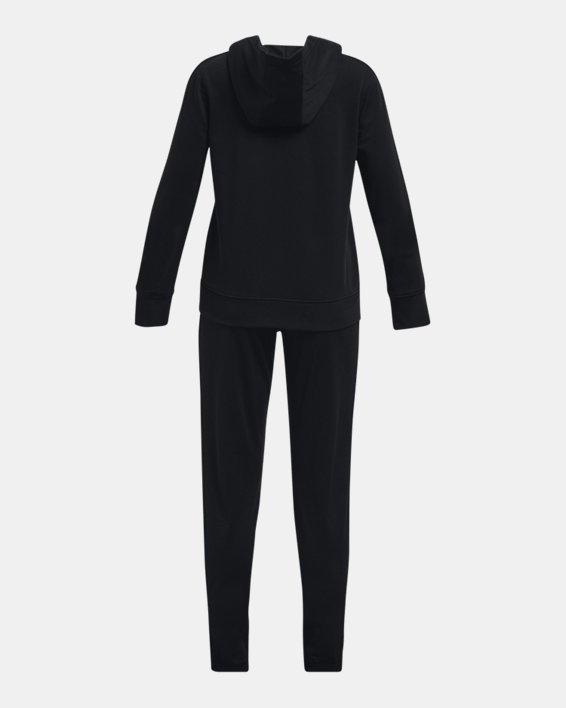 Mädchen UA Strick-Trainingsanzug mit Kapuze, Black, pdpMainDesktop image number 1